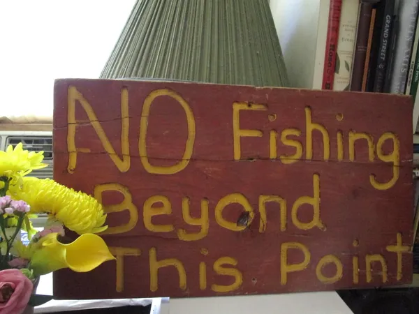NO Fishing Beyond This Point sign
