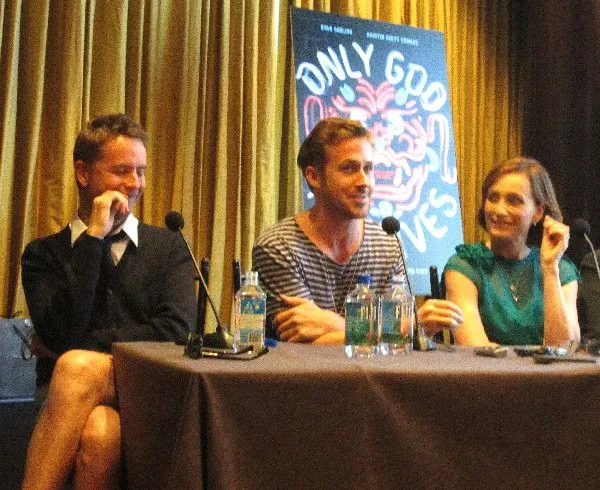 Nicolas Winding Refn with Ryan Gosling and Kristin Scott Thomas