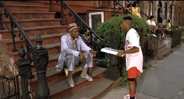 Ossie Davis with Spike Lee in Do the Right Thing