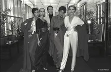 Halstonettes - Pat Cleveland, Chris Royer, Alva Chinn, and Karen Bjornson with Halston