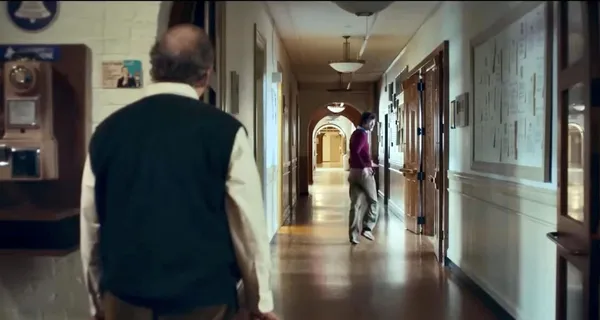 Paul Giamatti and Dominic Sessa in The Holdovers