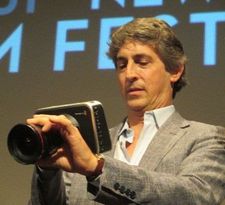 Alexander Payne checking out a tool of the trade