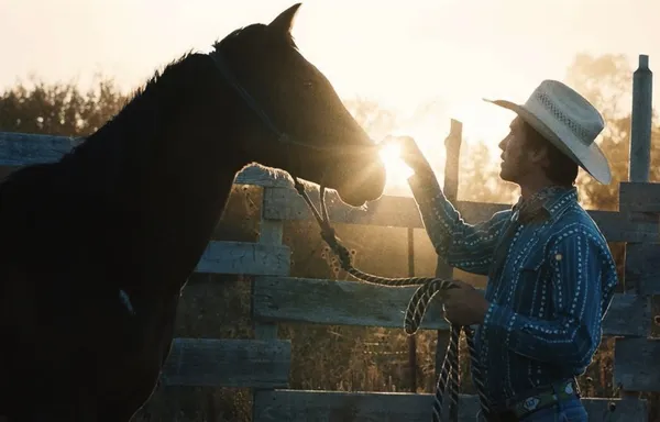 Brady Jandreau and Peppy in The Rider