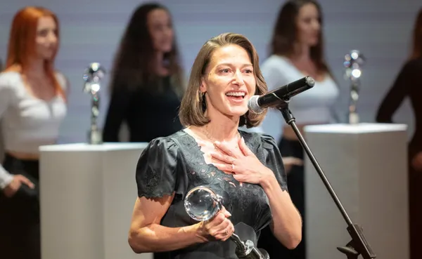 Pia Tjelta accepting her award