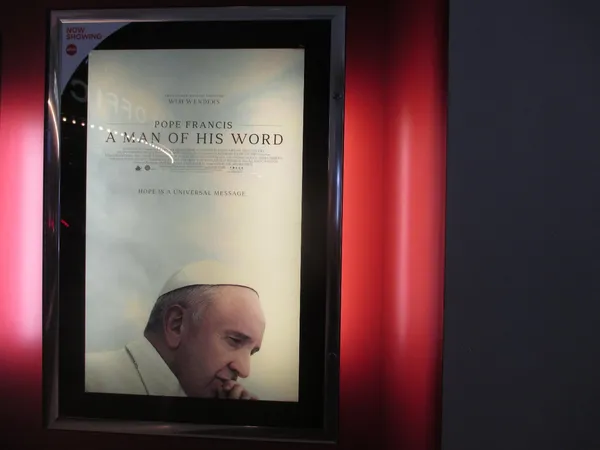 Pope Francis: A Men Of His Word poster in New York