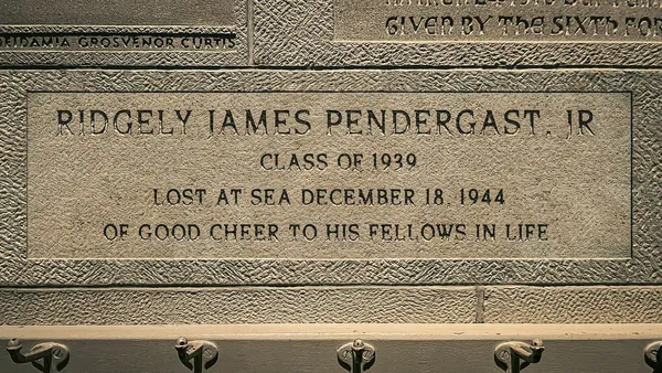 Ridgely James Pendergast Jr dedication