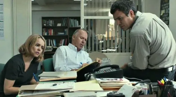 Rachel McAdams, Michael Keaton and Mark Ruffalo in Spotlight