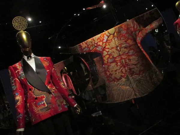 Ralph Lauren jacket and a Chinese theatrical costume