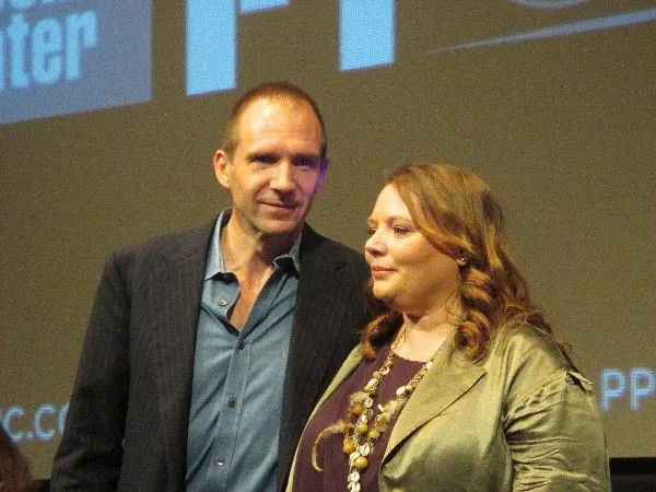 Ralph Fiennes with Joanna Scanlan in New York