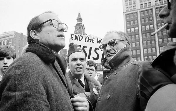 Arthur Miller with Reverend William Sloane Coffin and Steve Minot