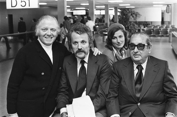 William Goldman (centre) with Richard Attenborough and Joe Levine