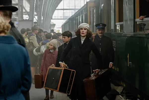 Carla Juri with Riva Krymalowski and Marinus Hohmann in When Hitler Stole Pink Rabbit