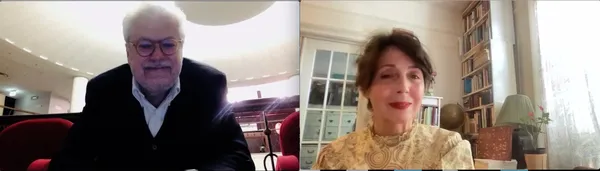 Roberto Andò with Anne-Katrin Titze: “I am rehearsing a new play in Naples. It’s a play by Colm Tóibín.”