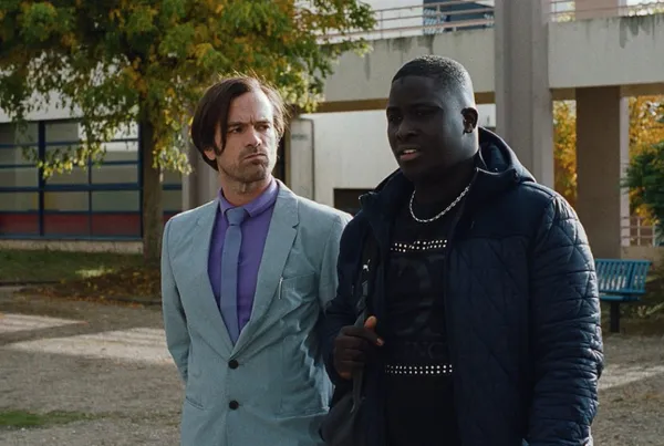 Romain Duris and Youssouf Diagouraga in Mrs Hyde