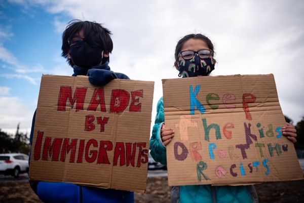 Protestors against the zero tolerance policy