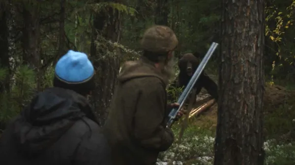 Sacha Braguine and the bear