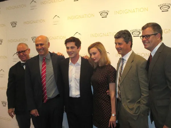 James Schamus, Howard Cohen, Logan Lerman and Sarah Gadon