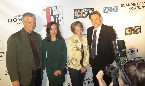 Anne-Katrin Titze with David Schwartz, Stephanie Zacharek and Nicholas Haden-Guest