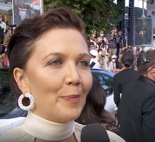 Juror Maggie Gyllenhaal arrives for the red carpet premiere of Annette