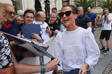 Alicia Vikaner, the Swedish star of Karlovy Vary opening film Firebrand meets the crowds in the Czech watering hole