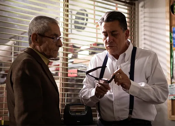 Rómulo Aitken with Sergio Chamy in The Mole Agent 2
