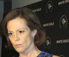 Sigourney Weaver on the White Gold red carpet at MoMA in New York
