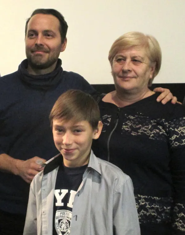 Simon Lereng Wilmont with Oleg Afanasyev and Alexandra Ryabichkina