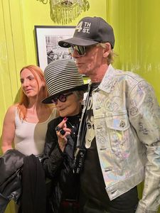 Dustin’s daughter Skyler Pittman with Jean Stone and Dustin Pittman at the opening reception for New York After Dark at Eerdmans