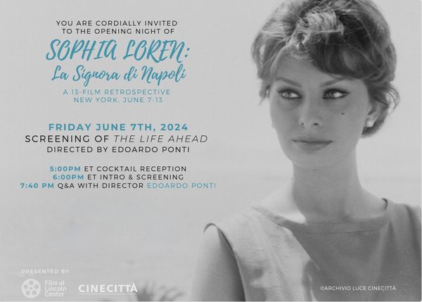 Cinecittà and Film at Lincoln Center’s Sophia Loren: La Signora Di Napoli