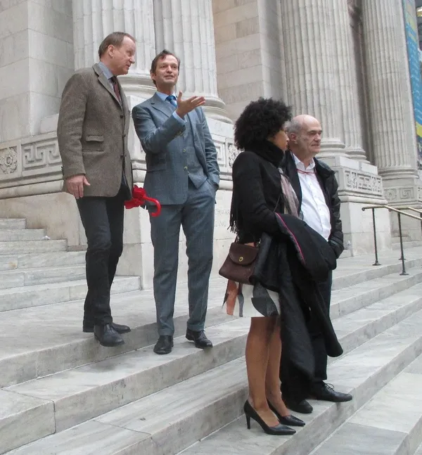 Stellan Skarsgård, Mathias Sanders, Isioma Laborde-Edozien and Colm Tóibín