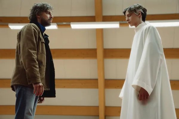 Michel Riondino and Giulio Feltri as Sergio and Matteo in The Holy Boy. Paolo Strippoli: 'It’s a film about people who are trapped in this community because they’re trapped in themselves'