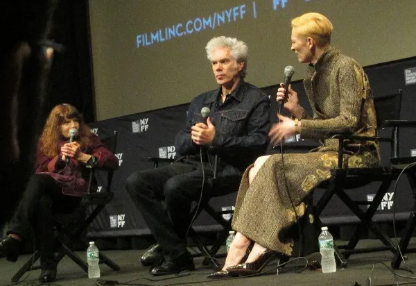 Amy Tabin, Jim Jarmusch and Tilda Swinton at New York Film Festival