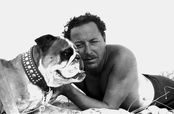 Tennessee Williams with one of his bulldogs 2