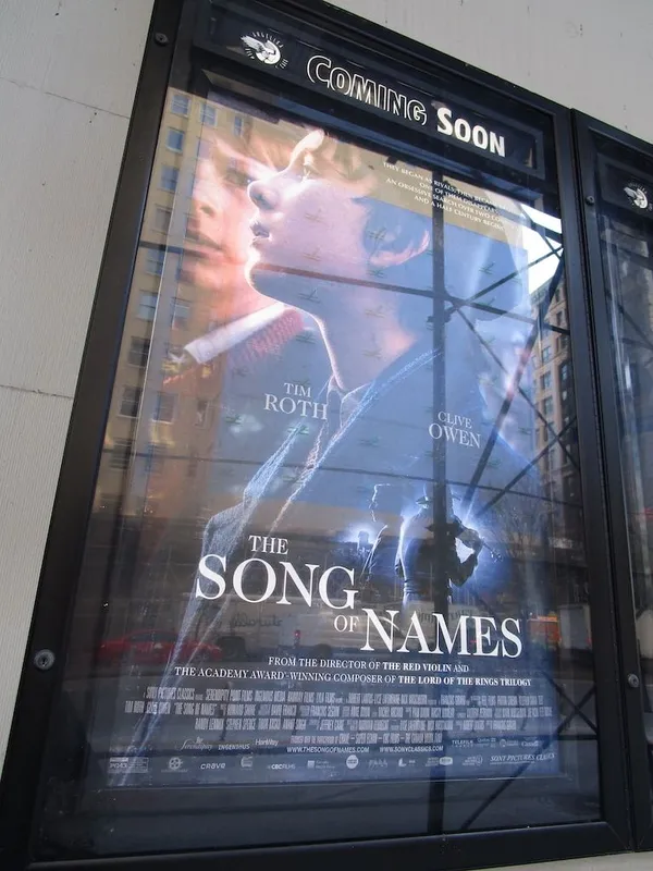 The Song Of Names poster at Angelika Film Center