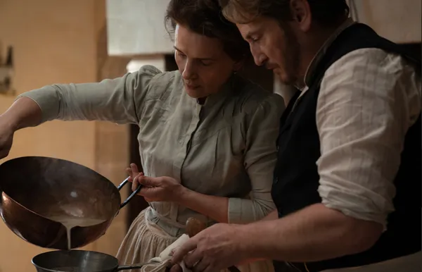Juliette Binoche and Benoît Magimel in The Taste Of Things. Binoche on working with her former real-life partner: 'There were shared emotions, and we found again the happiness of just being together'