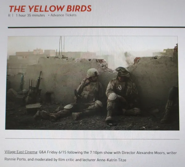 The Yellow Birds at Village East Cinema