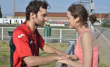 Timur Magomedgadzhiev with Marion Cotillard as Sandra - when she calls the soccer coach from the field, the shame we see is so real.