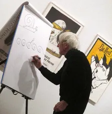 Tomi Ungerer's sea: "The way I drew them, the waves are snails. And you know what that is?"