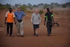 Tony Rinaudo with Volker Schlöndorff and the film crew