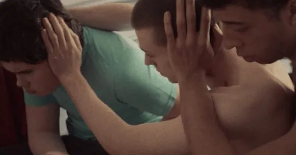 Oliver Wright, Ruaridh Mollica and Joshua Griffin in Too Rough