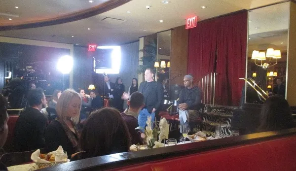 Uma Thurman with Harvey Weinstein and Samuel L Jackson