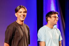 Jason Patel who plays a British Indian drag queen in Unicorns, and the film's co-director James Krishna Floyd picked up two awards at the closing ceremony