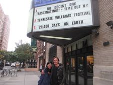 Vanessa Lapa with The Decent One co-producer Felix Breisach at Film Forum in 2014