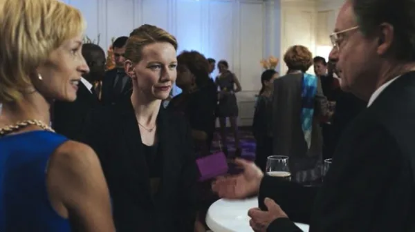 Viktorija Malektorovych, Sandra Huller and Michael Wittenborn in Toni Erdmann