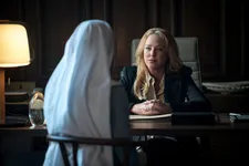 Jacqueline Byers and Virginia Madsen in Prey For The Devil
