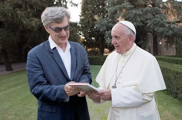 Pope Francis with Wim Wenders