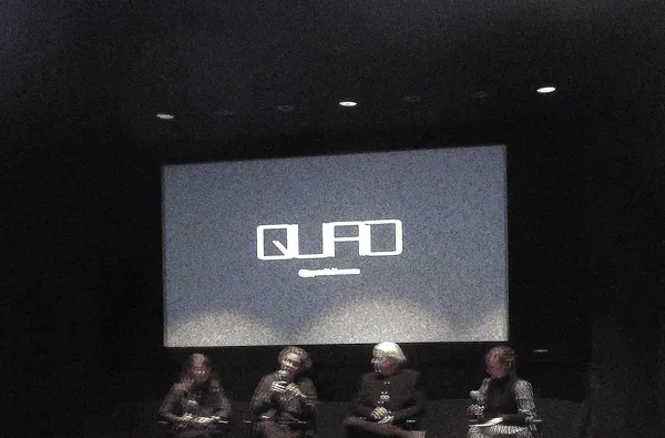 Zeva Oelbaum, Sabine Krayenbühl, Paul Cantelon and Anne-Katrin Titze inside theater Q