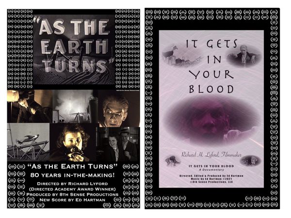 Posters for Richard Lyford's As The Earth Turns and It Gets In Your Blood