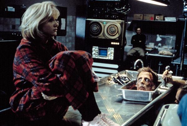 Barbara Crampton getting ahead in Re-Animator