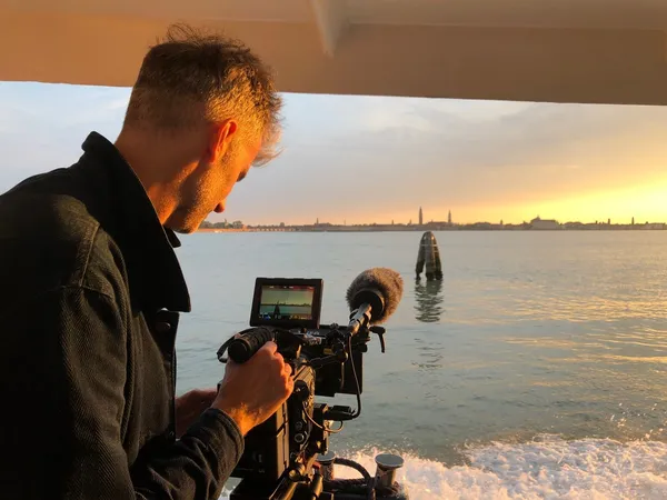 Director Fred Scott shooting Being A Human Person
